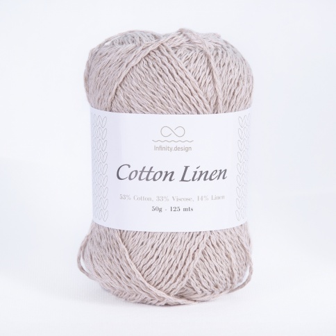 Лот № 35. Пряжа Infinity Cotton Linen (2331 light beige, 4 мотка) фото 1