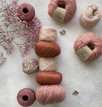 Набор для вязания Кардигана в полоску, цвет "Персиковый" фото 3