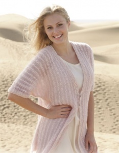 Sweet Rose Cardigan by DROPS Design